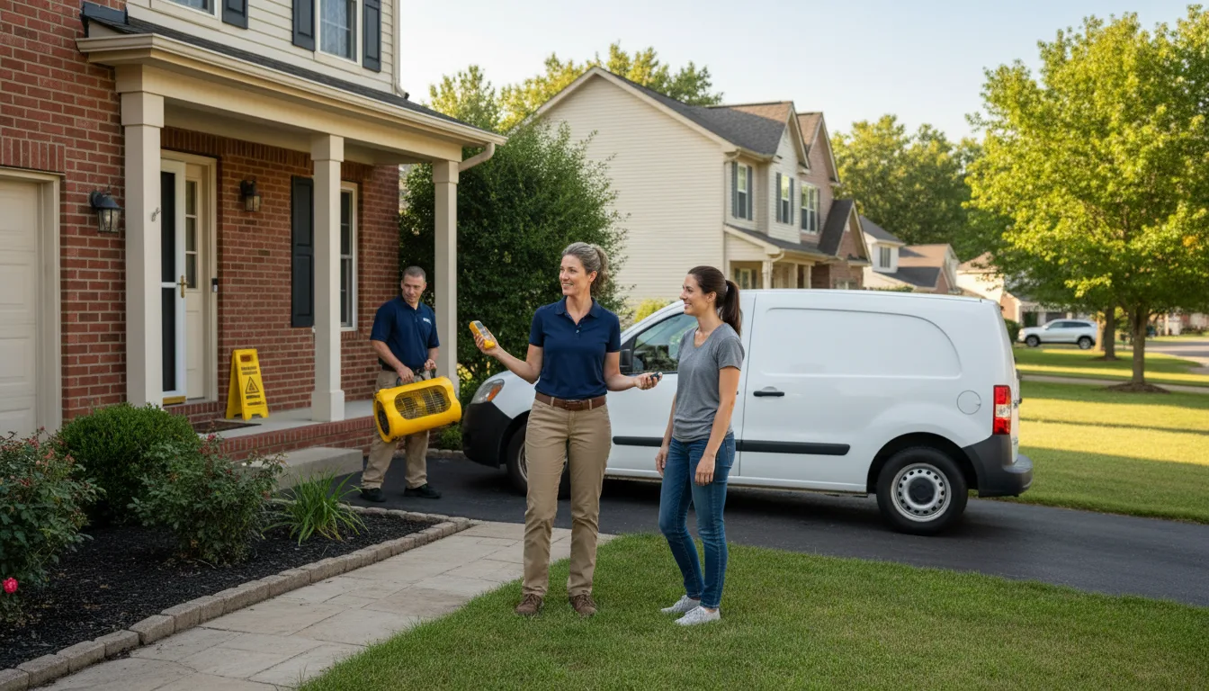 Residential water damage restoration in Avalon, TX